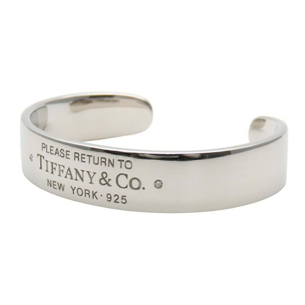 TIFFANY Silver Diamond Charm Bracelet